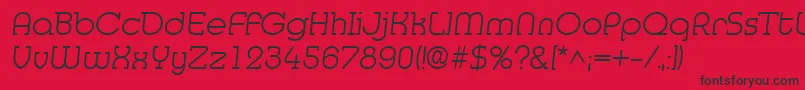 MedflylightRegular Font – Black Fonts on Red Background