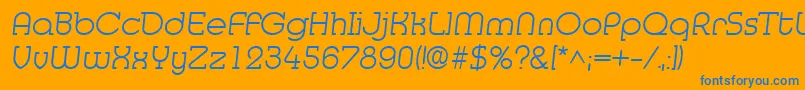 MedflylightRegular Font – Blue Fonts on Orange Background