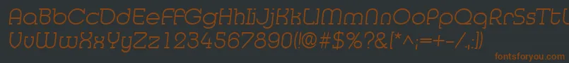 MedflylightRegular Font – Brown Fonts on Black Background