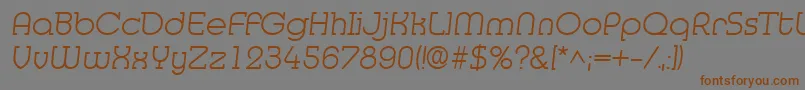 MedflylightRegular Font – Brown Fonts on Gray Background