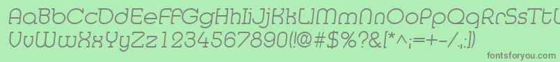 MedflylightRegular Font – Gray Fonts on Green Background