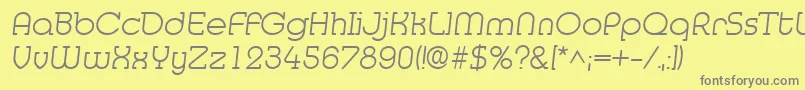 MedflylightRegular Font – Gray Fonts on Yellow Background