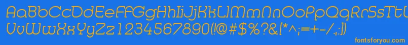 MedflylightRegular Font – Orange Fonts on Blue Background