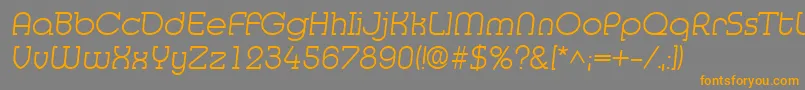 MedflylightRegular Font – Orange Fonts on Gray Background