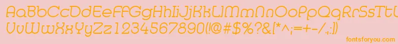 MedflylightRegular Font – Orange Fonts on Pink Background