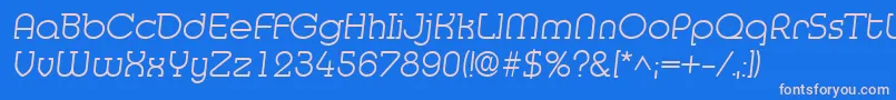 MedflylightRegular Font – Pink Fonts on Blue Background