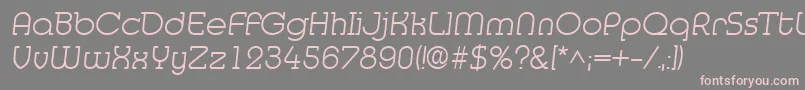 MedflylightRegular Font – Pink Fonts on Gray Background