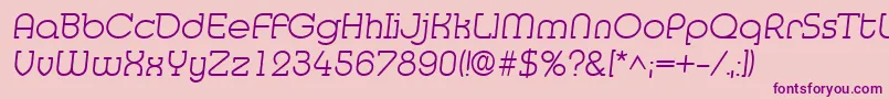 MedflylightRegular Font – Purple Fonts on Pink Background