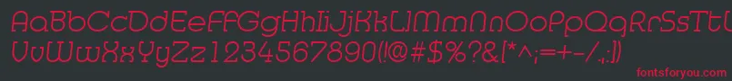 MedflylightRegular Font – Red Fonts on Black Background