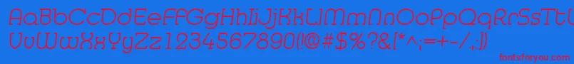 MedflylightRegular Font – Red Fonts on Blue Background