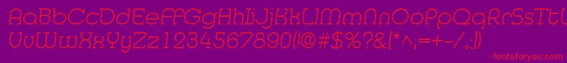 MedflylightRegular Font – Red Fonts on Purple Background