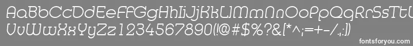 MedflylightRegular Font – White Fonts on Gray Background
