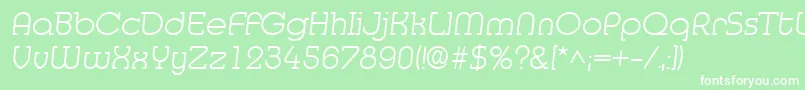 MedflylightRegular Font – White Fonts on Green Background