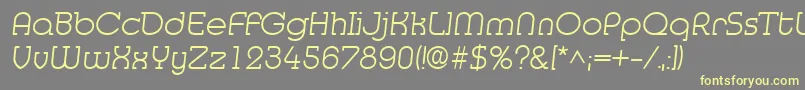 Weitere Informationen zur MedflylightRegular-Schriftart MedflylightRegular-Schriftart – Gelbe Schriften auf grauem Hintergrund