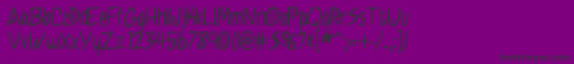 Knewitall-Schriftart – Schwarze Schriften auf violettem Hintergrund