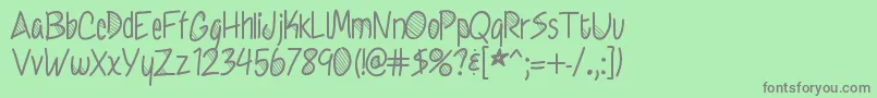 Knewitall Font – Gray Fonts on Green Background