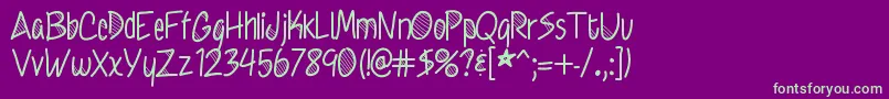 Knewitall Font – Green Fonts on Purple Background