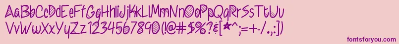 Knewitall Font – Purple Fonts on Pink Background