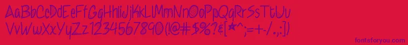 Knewitall Font – Purple Fonts on Red Background