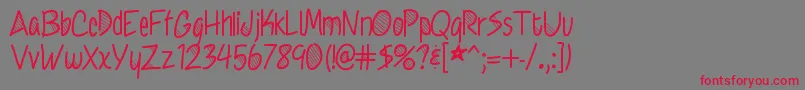 Knewitall Font – Red Fonts on Gray Background