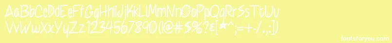 Knewitall Font – White Fonts on Yellow Background
