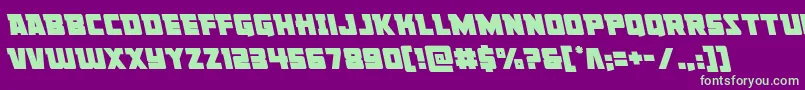 Libertylegionleft Font – Green Fonts on Purple Background