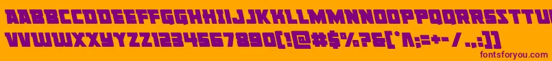 Libertylegionleft Font – Purple Fonts on Orange Background