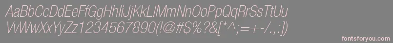 Heaveneticacond3Thinoblsh Font – Pink Fonts on Gray Background