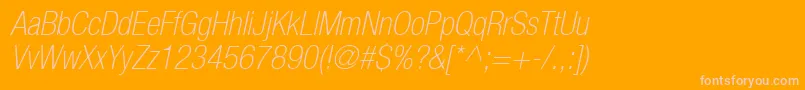 Heaveneticacond3Thinoblsh Font – Pink Fonts on Orange Background
