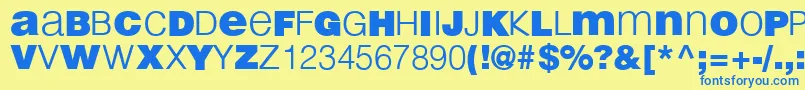 LightBlack Font – Blue Fonts on Yellow Background