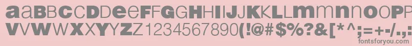 フォントLightBlack – ピンクの背景に灰色の文字
