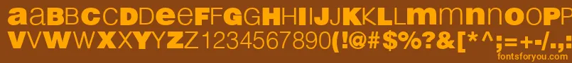 LightBlack-Schriftart – Orangefarbene Schriften auf braunem Hintergrund