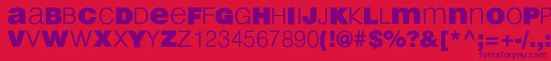 LightBlack Font – Purple Fonts on Red Background
