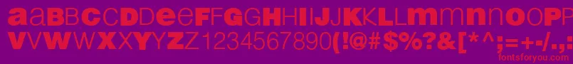 LightBlack Font – Red Fonts on Purple Background