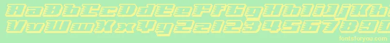 Spees Font – Yellow Fonts on Green Background