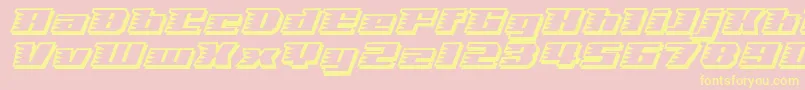 Spees Font – Yellow Fonts on Pink Background