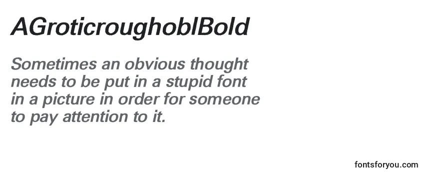 Review of the AGroticroughoblBold Font