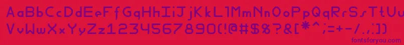 FewtSlim Font – Purple Fonts on Red Background