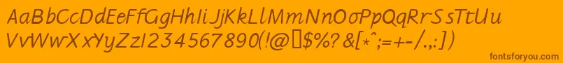 Jarman Font – Brown Fonts on Orange Background