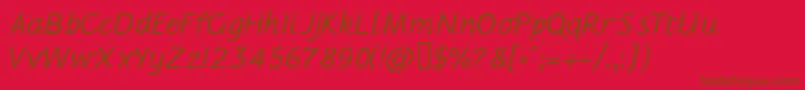 Jarman Font – Brown Fonts on Red Background