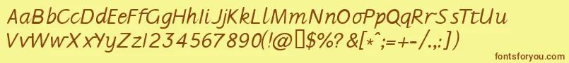 Jarman Font – Brown Fonts on Yellow Background