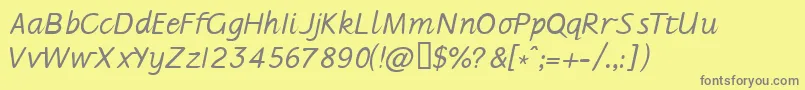 Jarman Font – Gray Fonts on Yellow Background