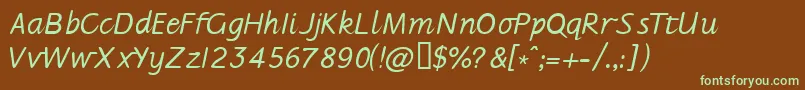 Jarman Font – Green Fonts on Brown Background