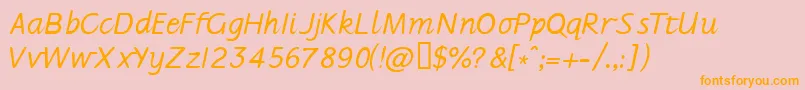 Jarman Font – Orange Fonts on Pink Background