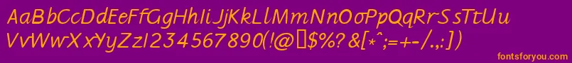 Jarman Font – Orange Fonts on Purple Background