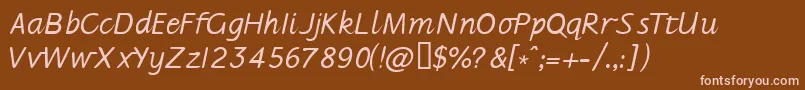 Jarman Font – Pink Fonts on Brown Background