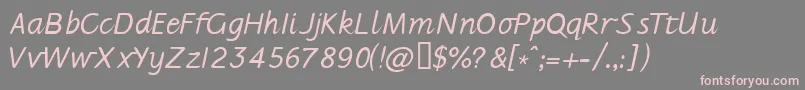 Jarman Font – Pink Fonts on Gray Background