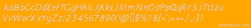 Jarman Font – Pink Fonts on Orange Background