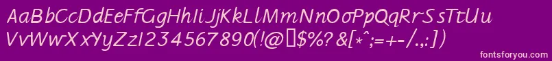 Jarman Font – Pink Fonts on Purple Background