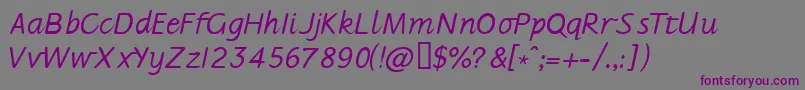 Jarman Font – Purple Fonts on Gray Background
